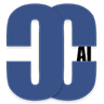 Logo der Firma Creative Connect AI Logo zwei ineinandergreifenden C-Formen, die AI für Künstliche Intelligenz symbolisieren